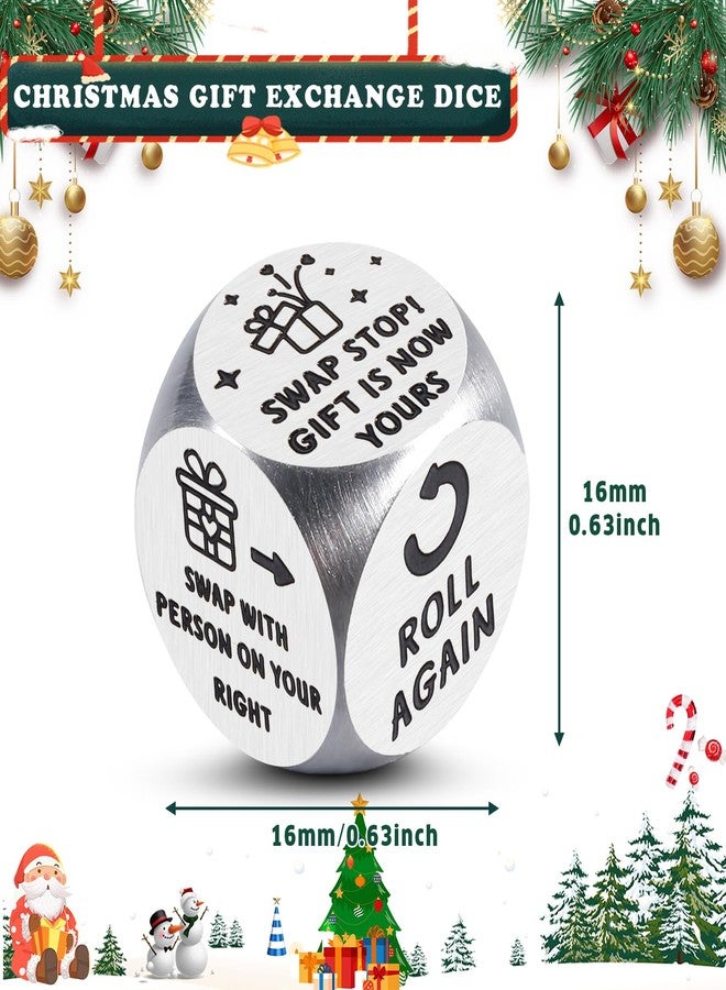 KINMES White Elephant Gift Exchange Dice, Santa Swap Gift Exchange Dice, Exchange Gifts Family Game, Christmas Stocking Stuffers for Men Women, Christmas Games for Family Party - Image 2