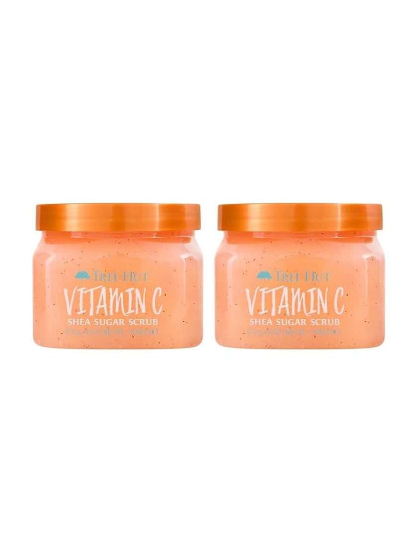 Tree Hut Tree Hut Vitamin C Shea Sugar Scrub, 18 oz, Ultra Hydrating and Exfoliating Scrub for Nourishing Essential Body Care (Pack of 2)  - Image 1