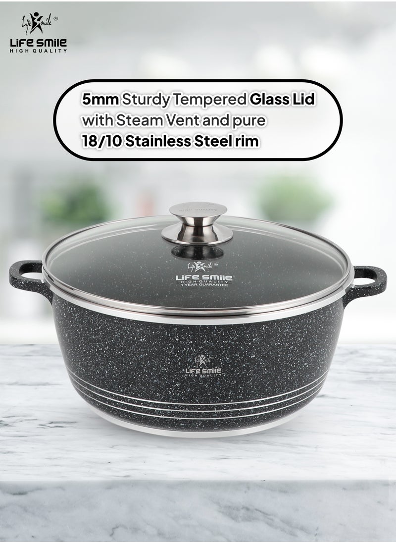 Life Smile Cookware Set 8 pieces - Pots set Induction Bottom, Granite Non Stick Coating 100% PFOA FREE, Die Cast Cooking Set include Casseroles And Kitchen Utensils  - Image 5