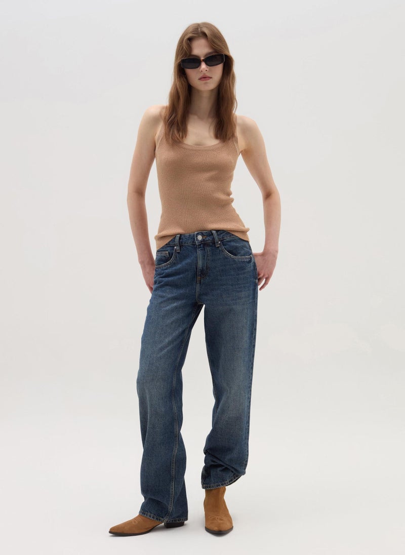 Ovs Ribbed tank top with lurex - Image 1