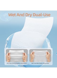 SEEDNUR Seednur Ultra Soft Face Towels, Clean Skin More Powerfully, Longer Thicker & More Absorbent, Suitable For All Skin Type (80 Sheets/ Bag)  - Image 2