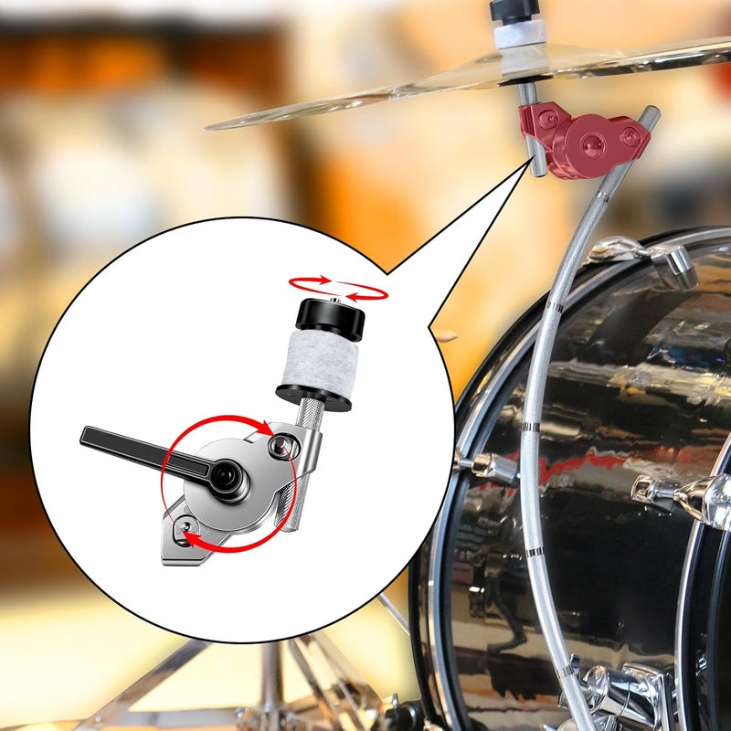 EASTROCK Snare Drum Cymbal Clamp - Cymbal Expansion Clip for Splash, Crash, and Effects Cymbals - Image 5