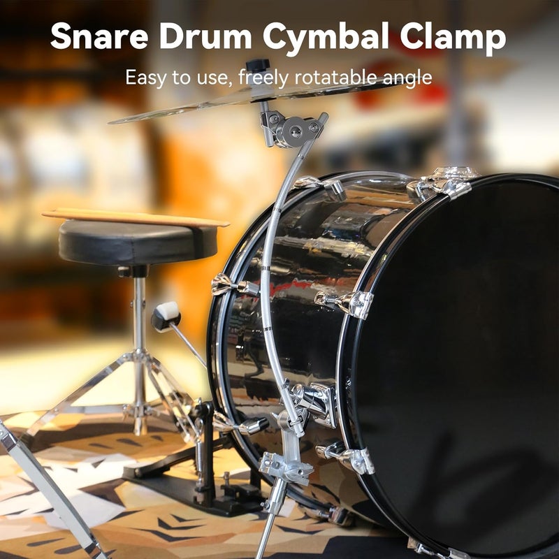 EASTROCK Snare Drum Cymbal Clamp - Cymbal Expansion Clip for Splash, Crash, and Effects Cymbals - Image 3