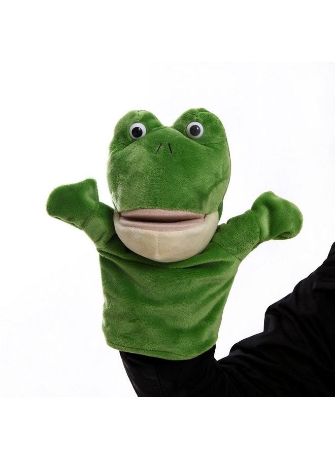BETTERLINE - 5Piece Set Animal Hand Puppets With Open Movable Mouth/Zoo Safari Farm Jungle/Cow Duck Brown Dog Frog And Donkey - Image 1