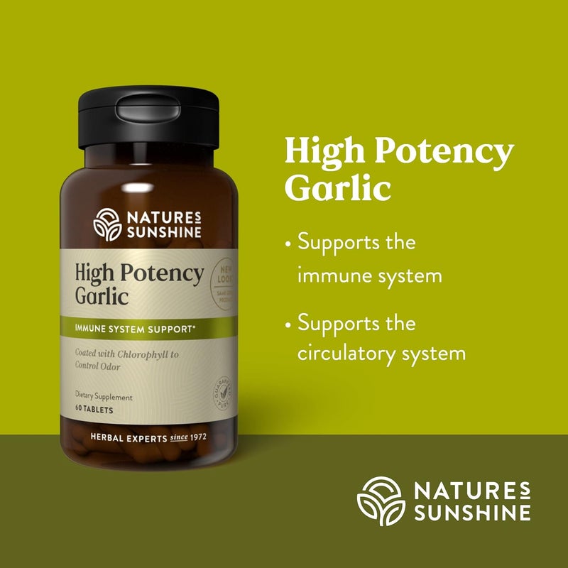 Nature's Sunshine High Potency Garlic Tablets - Immune System Support, 60 Count - Image 4