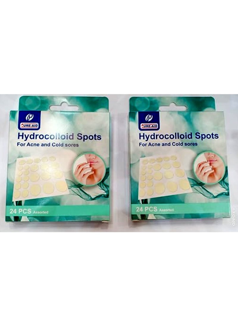 Cure aid Hydrocolloid Spots - For Acne And Cold Sores Treatment 48 Pcs  - Image 1