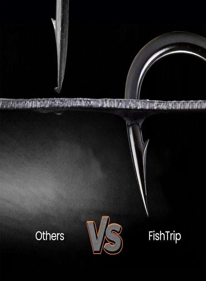 FishTrip Treble Fishing Hooks 4X Strong,10pcs/Pack Black Triple Hooks High Carbon Steel,Replacement Hooks on Hard Lures for Freshwater Saltwater Size 12 - Image 4
