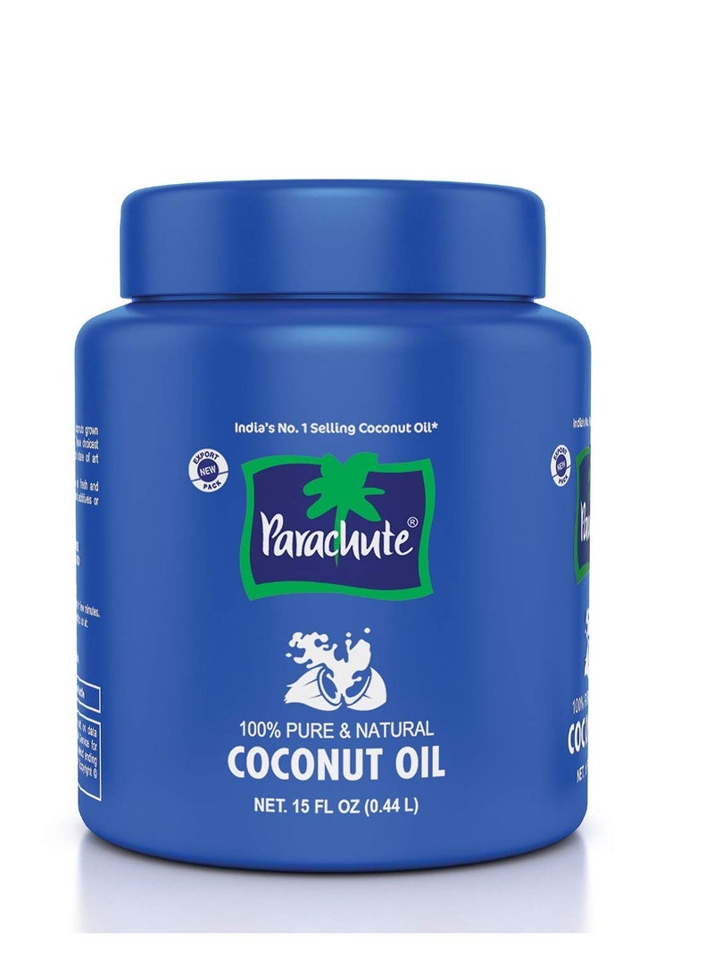 Parachute Parachute Coconut Oil| 100% Pure & Natural| Unrefined Coconut Oil| No Chemicals & Preservatives| Fresh Long Lasting Aroma| Untouched By Hands| 15 Fl Oz Jar  - Image 1