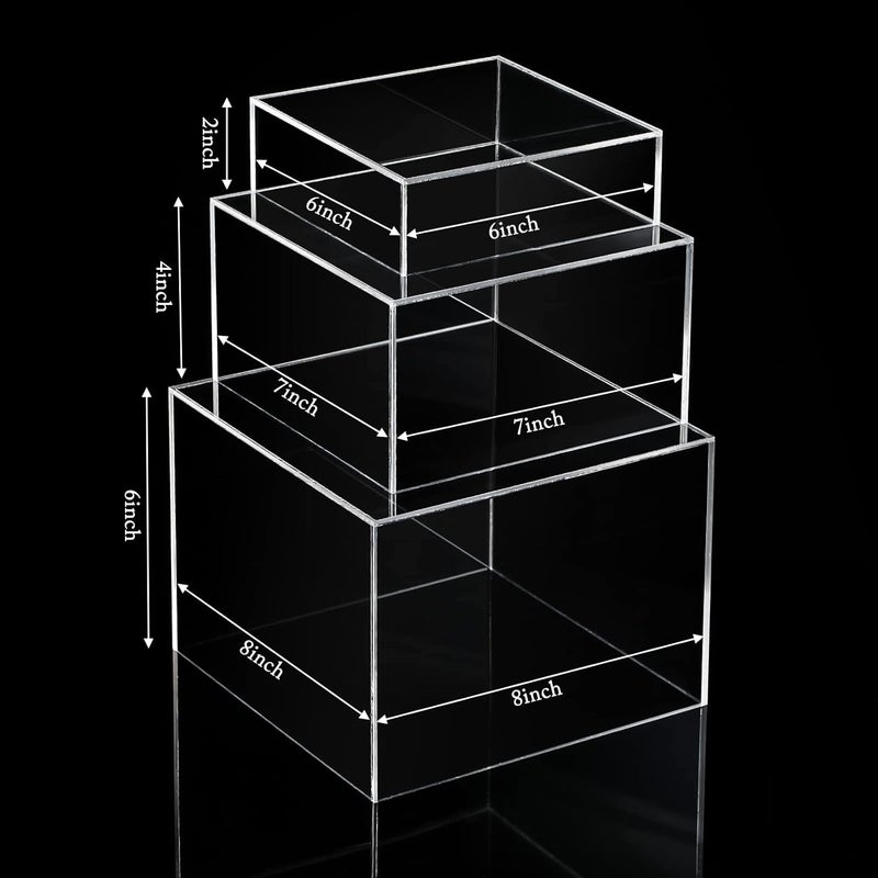 Yulejo Set of 3 Acrylic Display Risers - Image 2