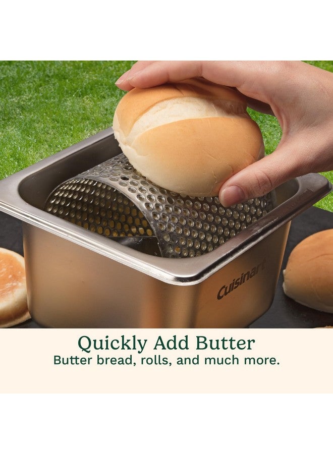 Cuisinart Stainless Steel Butter Wheel, Raised Bottom Butter Roller for Griddle for Golden Crust and Even Spread, Kitchen Grill Accessory for Burgers, Bread, BBQ, Cookouts, Tailgates - Image 3