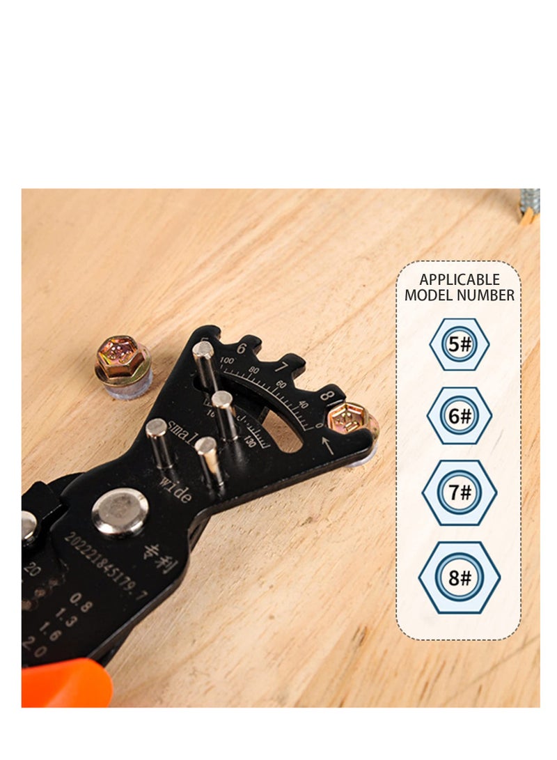 أداة تجريد الأسلاك، أداة تجريد كابلات متعددة الوظائف، قاطع أسلاك، أداة تجعيد الأسلاك، أداة تجريد أسلاك أوتوماتيكية احترافية لتجريد الأسلاك/قطعها/تجعيدها/لفها، أداة مفتاح ربط - Image 3