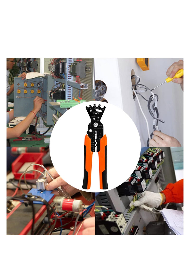 أداة تجريد الأسلاك، أداة تجريد كابلات متعددة الوظائف، قاطع أسلاك، أداة تجعيد الأسلاك، أداة تجريد أسلاك أوتوماتيكية احترافية لتجريد الأسلاك/قطعها/تجعيدها/لفها، أداة مفتاح ربط - Image 2