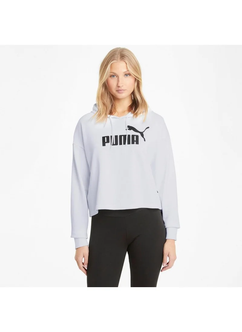PUMA Women's Black Ess Crop Hoodie