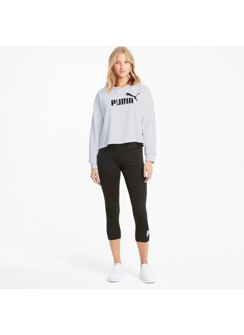 PUMA Women's Black Ess Crop Hoodie