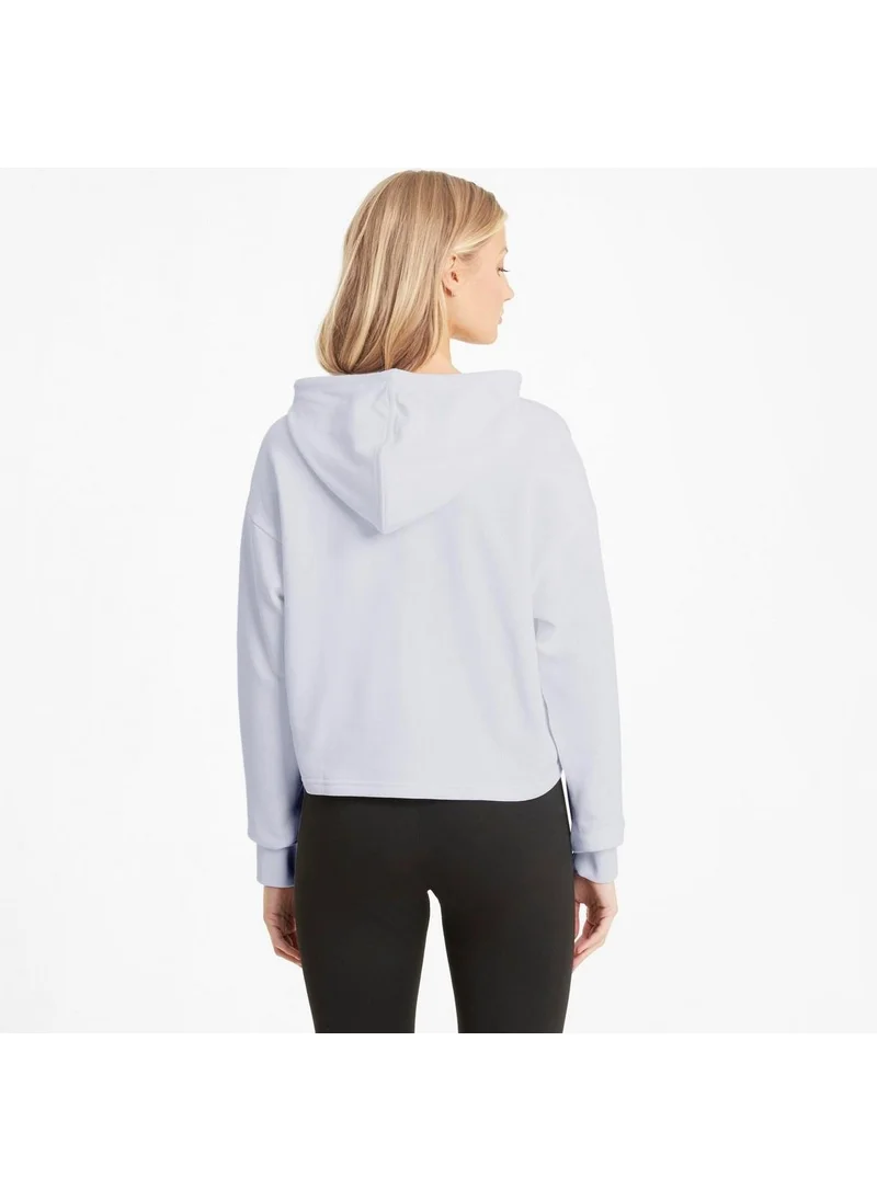 PUMA Women's Black Ess Crop Hoodie