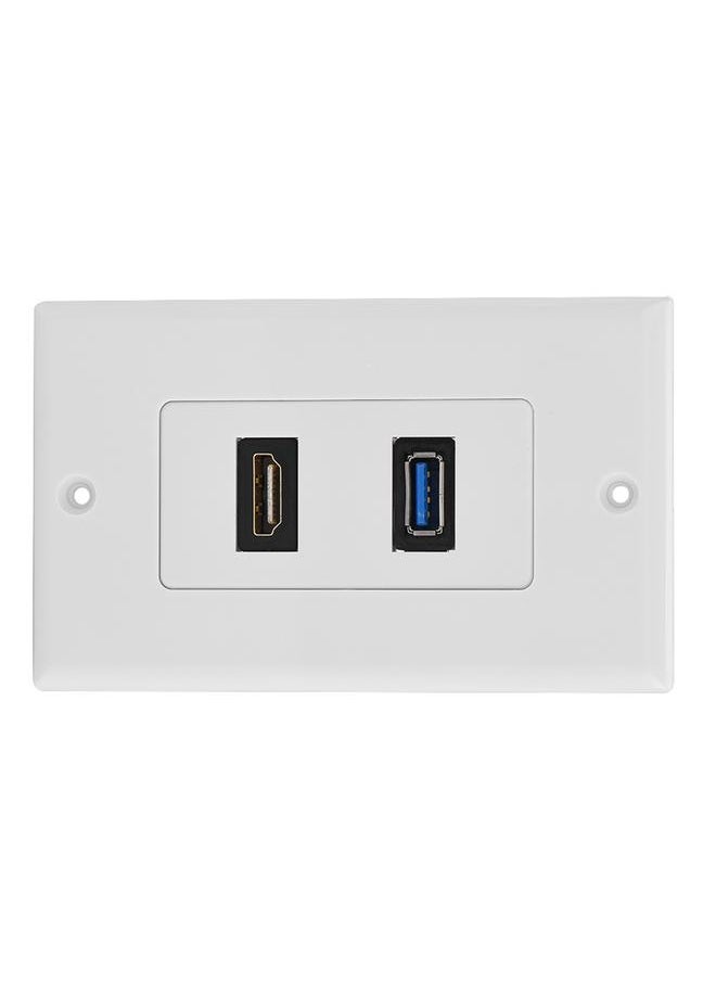 HDMI USB3.0 Two in one Integrated Multimedia Wall Panel Audio Video Socket - pzsku/Z1B0966D23F0063436427Z/45/_/1726481973/15f24200-af4f-4b32-af2b-5a49bf0911e5