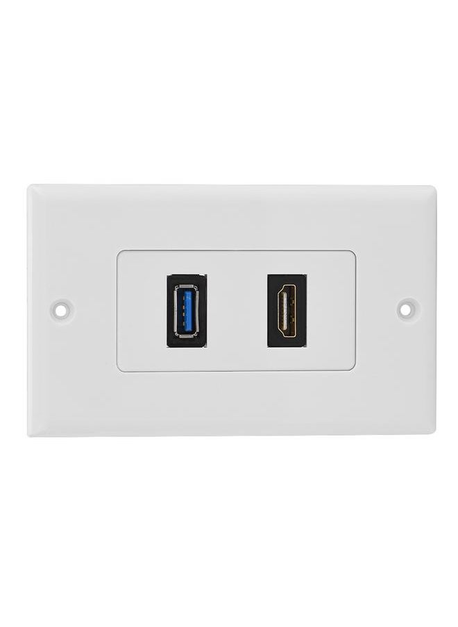 HDMI USB3.0 Two in one Integrated Multimedia Wall Panel Audio Video Socket - pzsku/Z1B0966D23F0063436427Z/45/_/1726481988/3f971e6e-2e80-4b75-ad4e-8b6dd30fd019