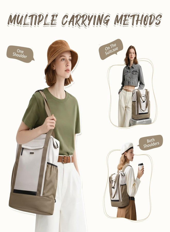 GOLF QUALITY Laptop Backpack for Women,Adjustable Tote Work Business Backpack,TravelPersonal Carry On Bag, A-wblack, 17.3 Inch, Modern - Image 2