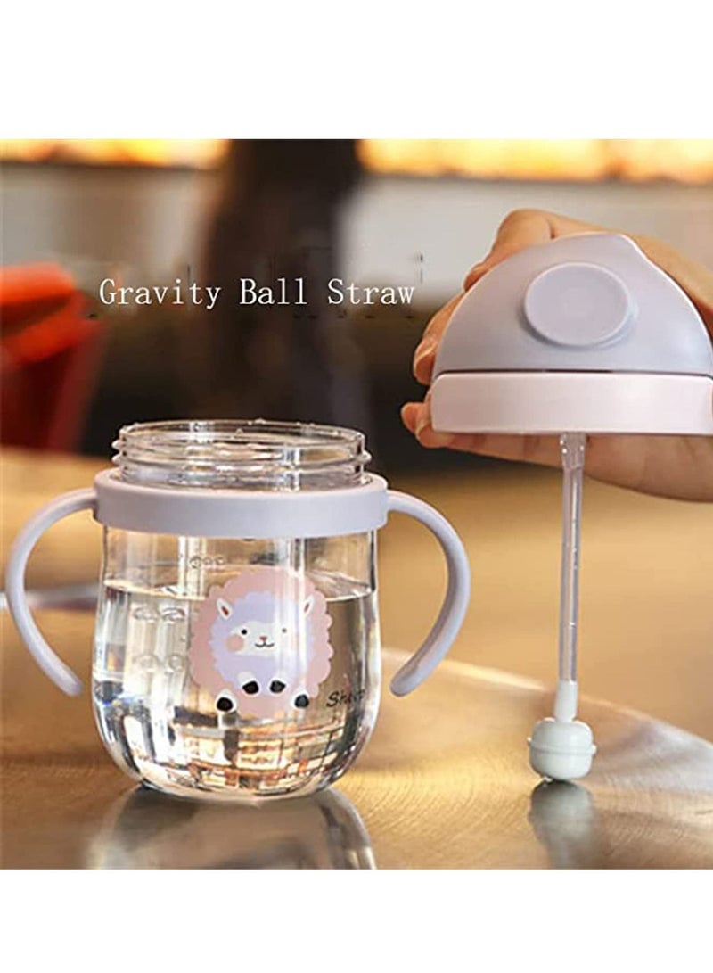 SYOSI Sippy Cup for Baby, Sippy Cup for Baby more than 6 months, Spill-Proof Sippy Cup, Toddler Cup with Straw and Handle, Anti-drop, Anti-leakage  - Image 2