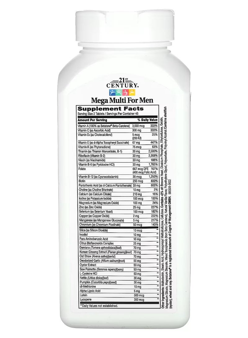 21st Century Mega Multi for Men, 90 Tablets - Image 2