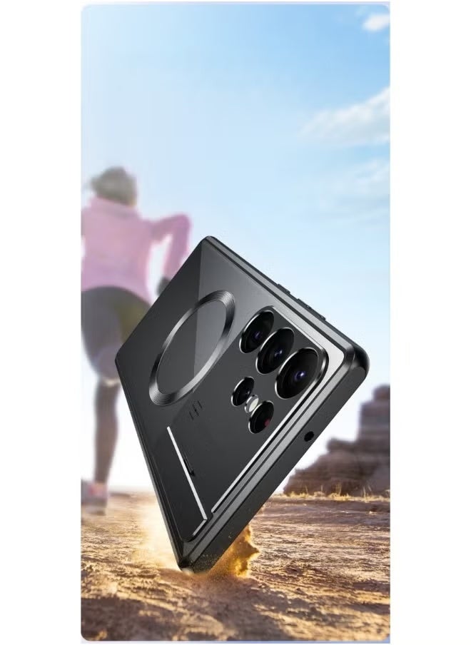 ريوكل جراب مغناطيسي لهاتف Samsung S23 22 21 Ultra مع حماية عسكرية ومقاومة للاصفرار متوافق مع MagSafe بإطار معدني مقاوم للصدمات وغطاء فائق النحافة - Image 4