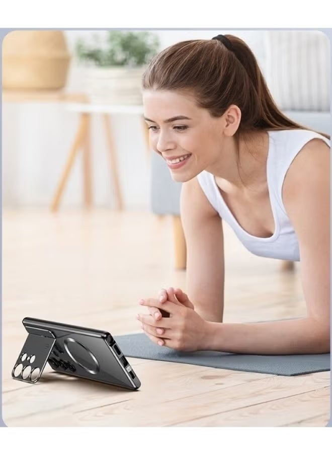 ريوكل جراب مغناطيسي لهاتف Samsung S23 22 21 Ultra مع حماية عسكرية ومقاومة للاصفرار متوافق مع MagSafe بإطار معدني مقاوم للصدمات وغطاء فائق النحافة - Image 5