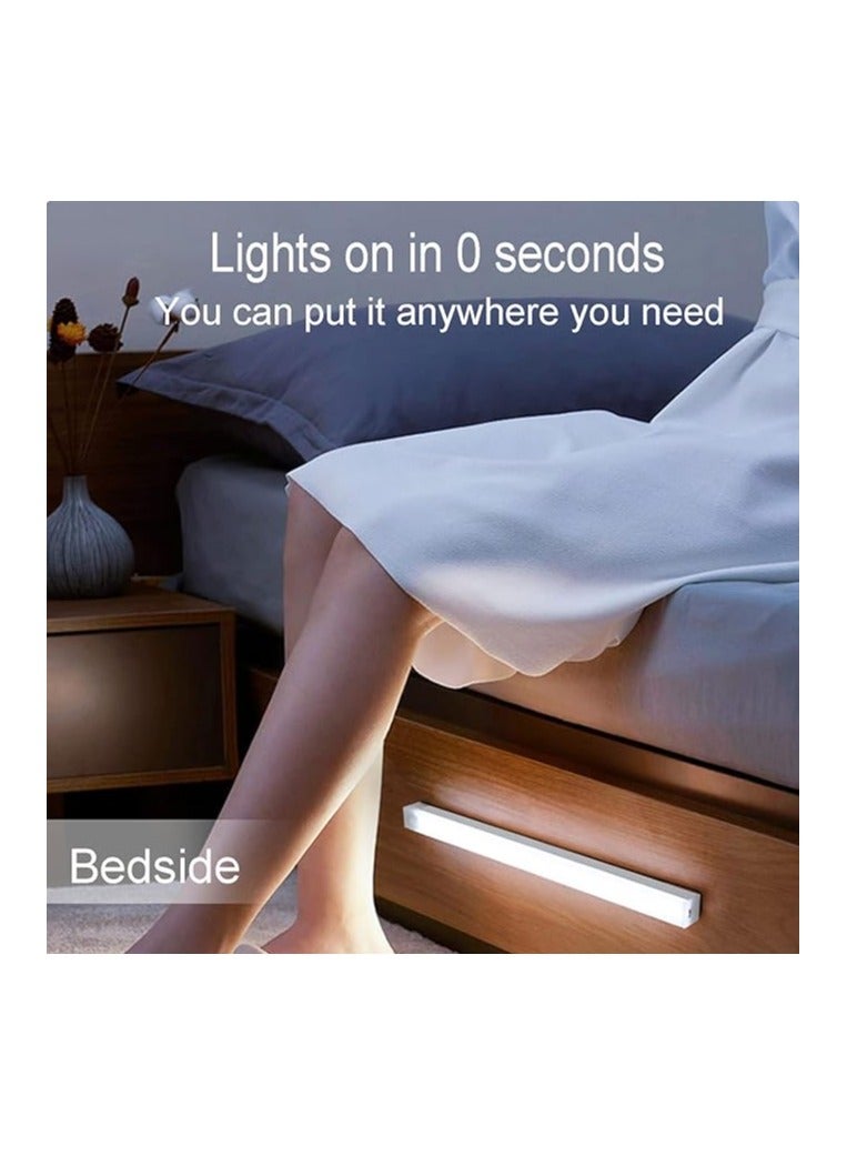 سبيس شوب مستشعر الحركة تحت أضواء الخزانة مصباح ذكي يعمل بالبطارية يعمل تحت خزانة الإضاءة عصا على ضوء الليل المغناطيسي لخزانة الملابس والممرات - Image 2