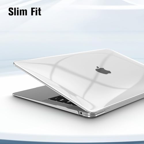 VNJ ACCESSORIES Compatible with MacBook Air 13 inch Case 2022 2021 2020 2019 2018 Release A2337 M1 A2179 A1932 Touch ID,Plastic Hard Shell Cover,Transparent - Image 5