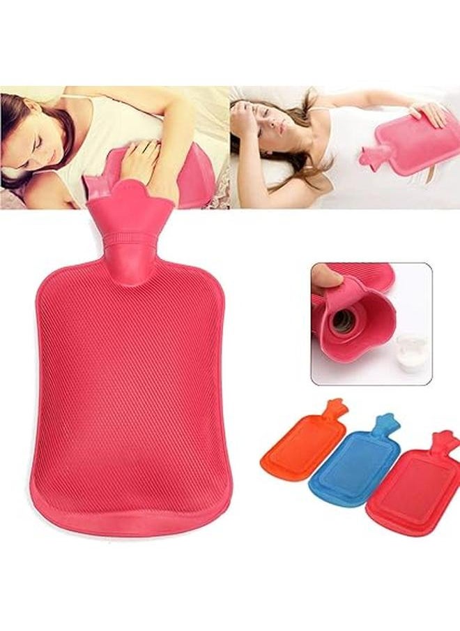 Generic Rubber Hot Water Bottle for Pain Relief, 2L Hot Water Bag for Menstrual Cramps, Neck and Shoulder Pain, Hot Pad for Women and Men(Multicolor)  - Image 4