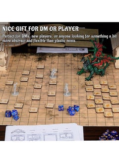 CZYY DD Tabletop Game Tokens Fantasy RPG Hero and Monster Token Set of 112 Pieces Perfect for Dungeons  Dragons and Pathfinder Wooden  - Image 3