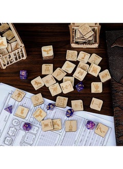 CZYY DD Tabletop Game Tokens Fantasy RPG Hero and Monster Token Set of 112 Pieces Perfect for Dungeons  Dragons and Pathfinder Wooden  - Image 5