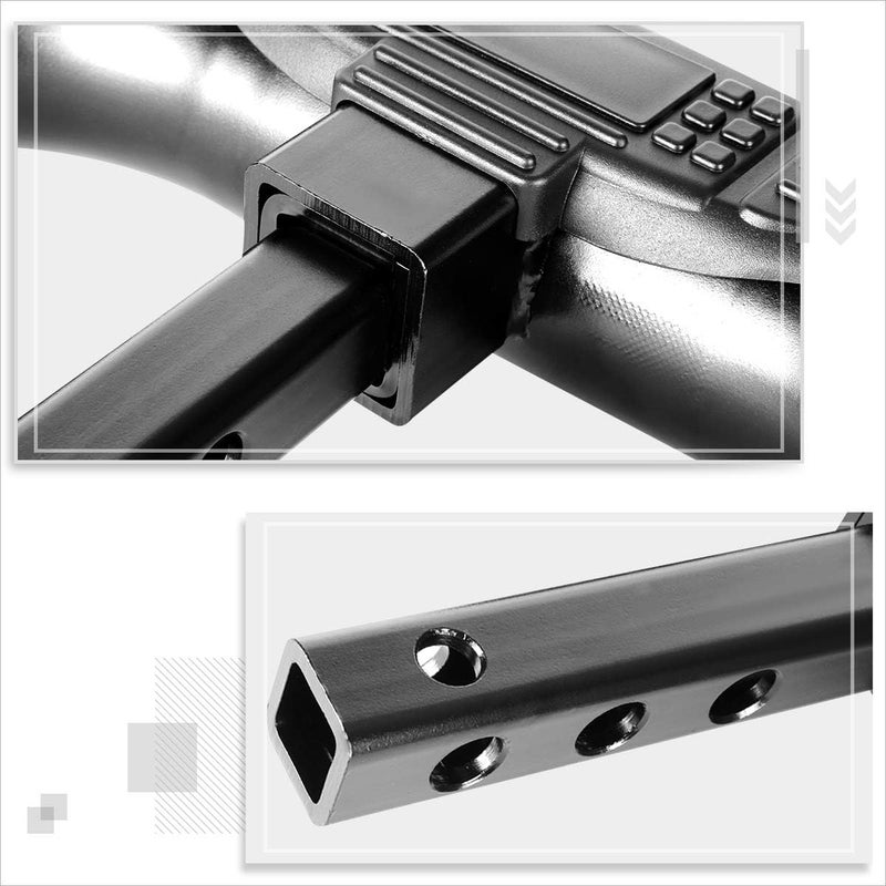 PM Performotor Universal Black Stainless Steel Trailer Tow Hitch Step Bar,Tailgate Bumper Guard Compatible with 1.25/2 Inch Receiver - Image 5