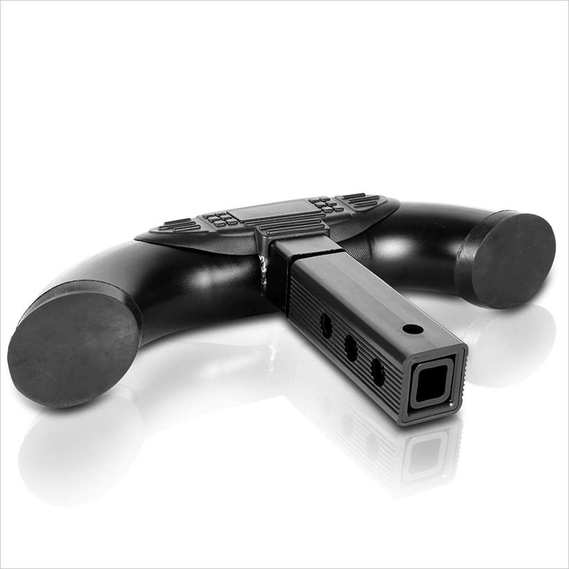 PM Performotor Universal Black Stainless Steel Trailer Tow Hitch Step Bar,Tailgate Bumper Guard Compatible with 1.25/2 Inch Receiver - Image 2
