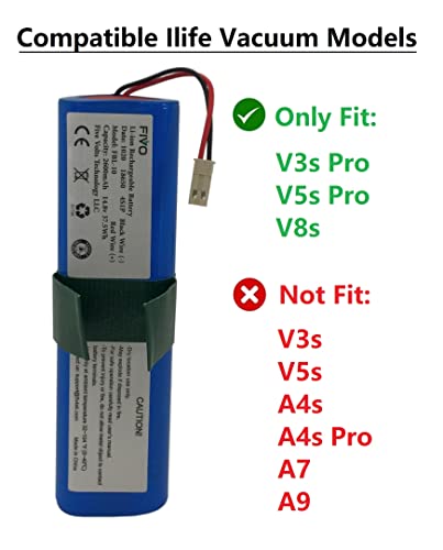 FIVO Replacement Battery for ILIFE V3s Pro, V5s Pro, V8s Vacuum Cleaners 14.8V 2600mAh - Image 4