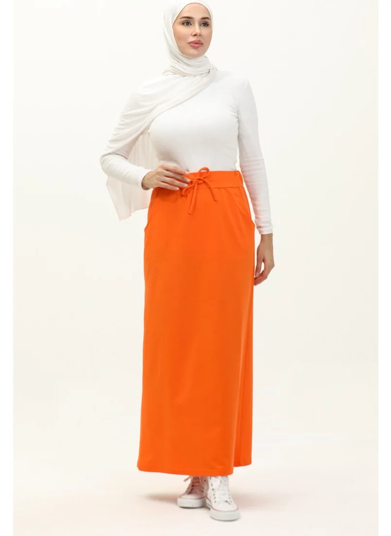 Sefa Merve Pocket Sports Skirt 0152-27 Orange