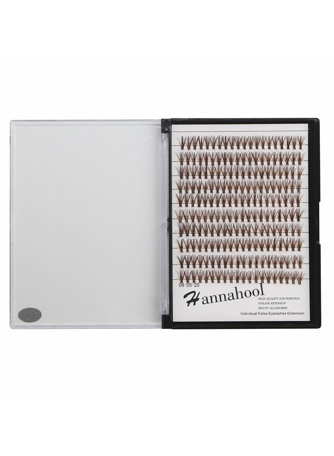 Hannahool Large Tray Handmade 20Roots Brown Cluster Eyelashes Thickness 0.07Mm D Curl Individual False Eyelashes 3D Volume Eye Lashes Extensions Makeup Tools 1020Mm Available (11Mm) - Image 5