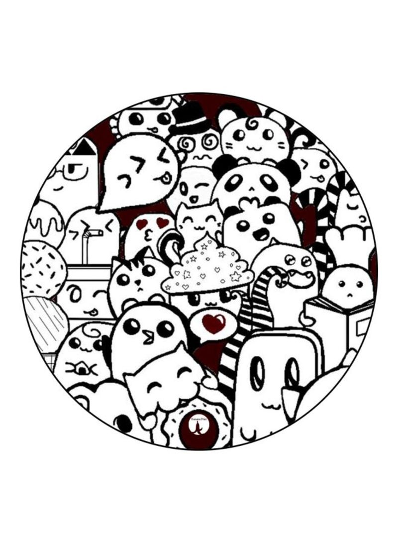RKN Monsters Printed Mouse Pad  White/Black