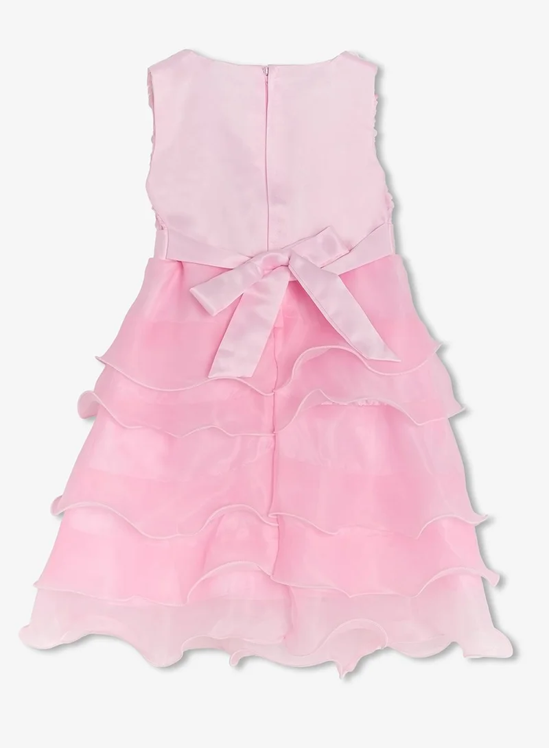 Pinata  Pink Tiered Bow Occasion Dress for Women | Best Price UAE