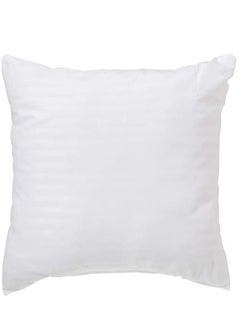 Maestro Maestro 2 Pcs Stripe Hotel Cushion Filler 90 GSM outer fabric, 450 grams with Microfiber filling, Size: 50 x 50, White  - Image 3