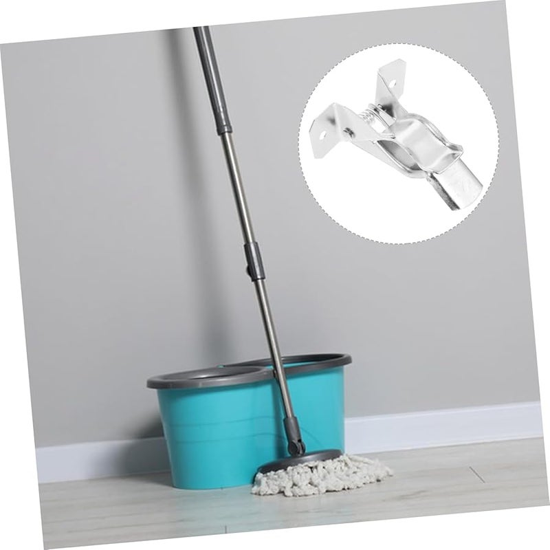 VILLCASE Wall Mounted Broom Holder 10Pcs Mop Storage Organizer Lightweight Easy Install No Damage - Image 4