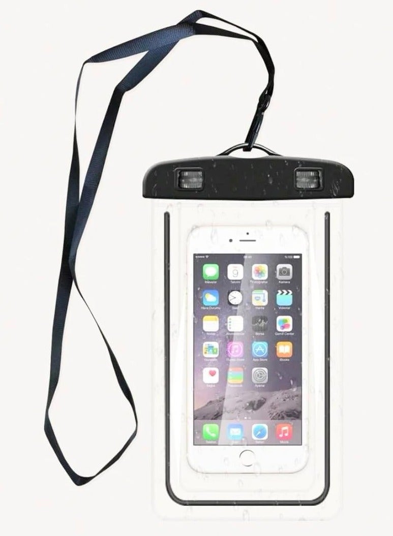 Digipace Universal Waterproof Phone Pouch, Lanyard Dry Bag Case, up to 16.5 cm, for Pool, Beach, Kayaking, Travel - Image 1