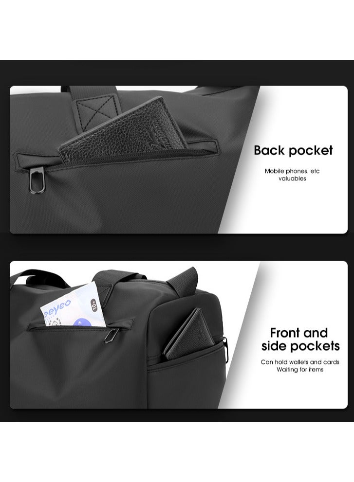 Nakhl Great Quality Large Capacity Gym Sack Business Travel Bag Crossbody/Handheld/Shoulder Bag Airliner Bag, Independent Shoe Compartment, Swimming/Fitness/Yoga Wet and Dry Separated  for Men/Women  - Image 5