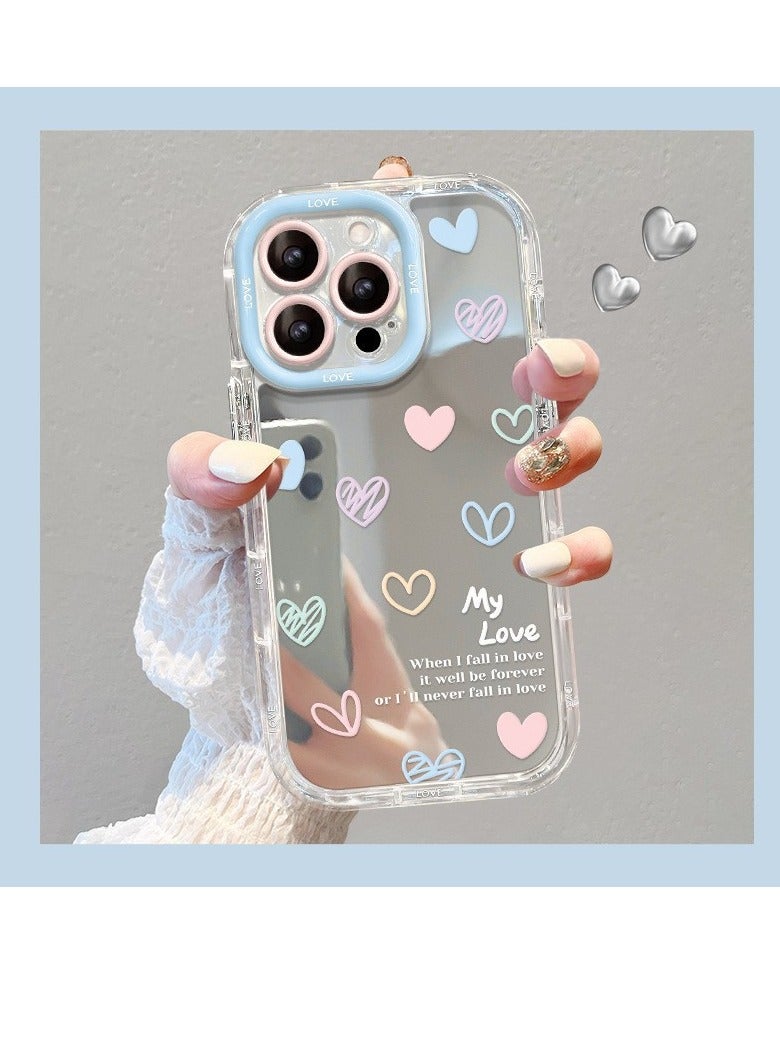 NIBEMINENT Graffiti Heart Protective TPU Case Cover For iPhone 15 Pro Max