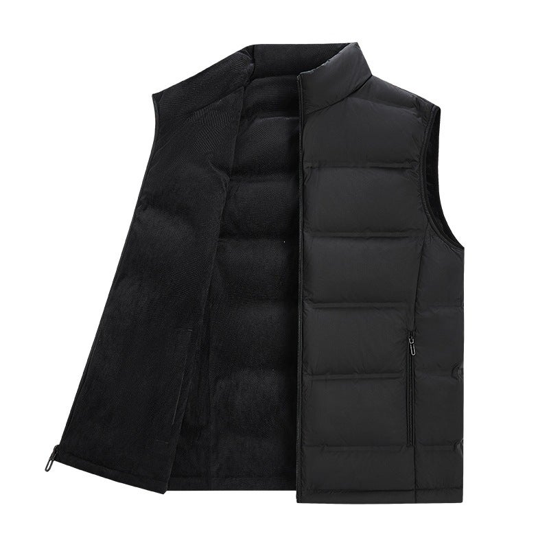 Vest Black New Autumn/winter Warm Reversible Down for Couples 90 White Duck Plus Size