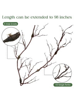 Giegxin Giegxin 98in Bendable Tree Branches for Decoration Artificial Tree Twigs Fake Vine Branches Fake Plants Trunk Garland for Forest Room Home Garden Wedding Wall Door Christmas Halloween Decoration  - Image 2