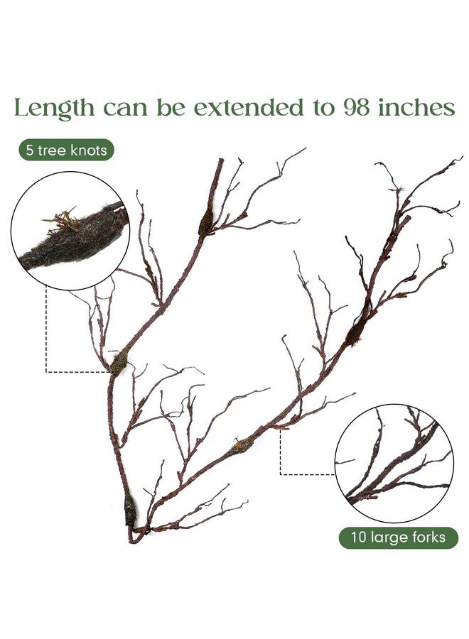 Giegxin Giegxin 98in Bendable Tree Branches for Decoration Artificial Tree Twigs Fake Vine Branches Fake Plants Trunk Garland for Forest Room Home Garden Wedding Wall Door Christmas Halloween Decoration  - Image 2
