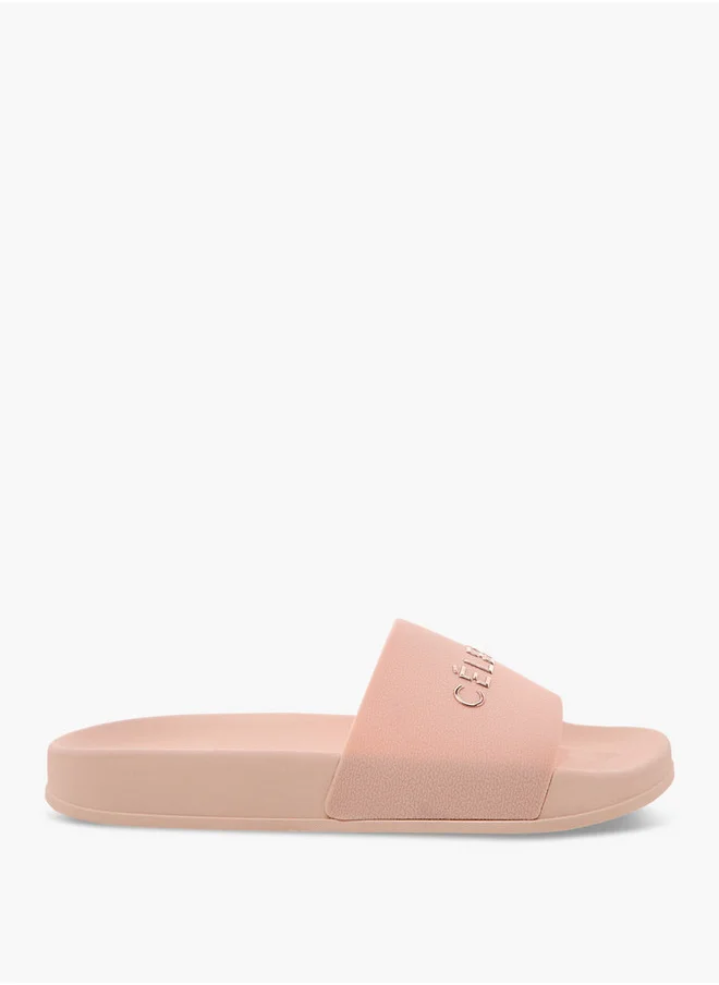 سيليست Women's Logo Detail Slip-On Slides