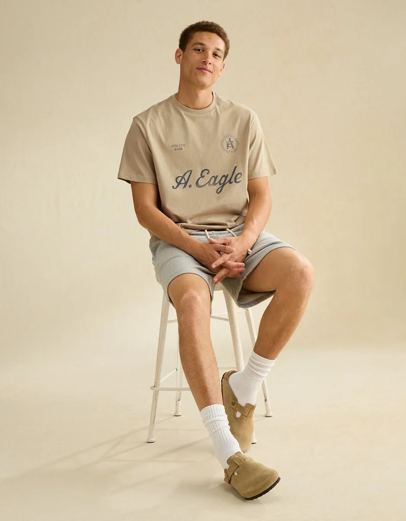 American Eagle  AE Standard Fit Graphic Logo T-Shirt for Men | Best Price UAE