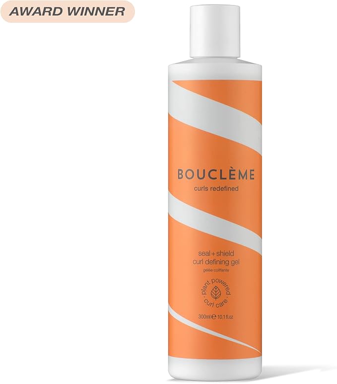 Boucleme Bouclme Seal Shield Curl Defining Gel Strong Hold Gel to Protect Against Humidity 9569 Naturally Derived Ingredients and Vegan 300ml clear