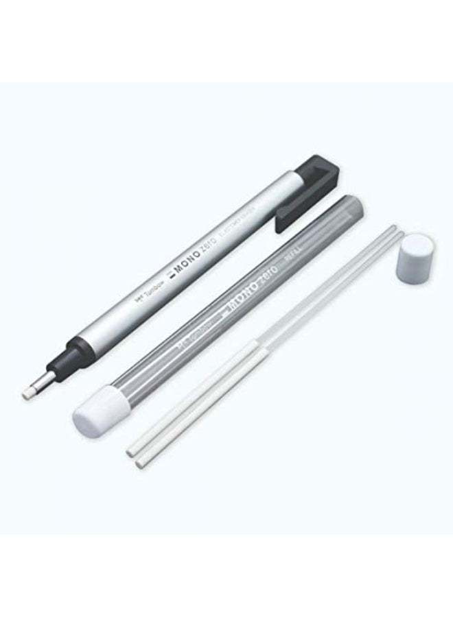 Tombow 57316 Mono Zero Eraser Value Pack, Round 2.3 mm. Precision Tip Eraser with Refills, White - Image 4